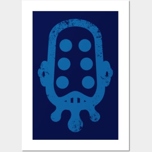 Blue alien Posters and Art